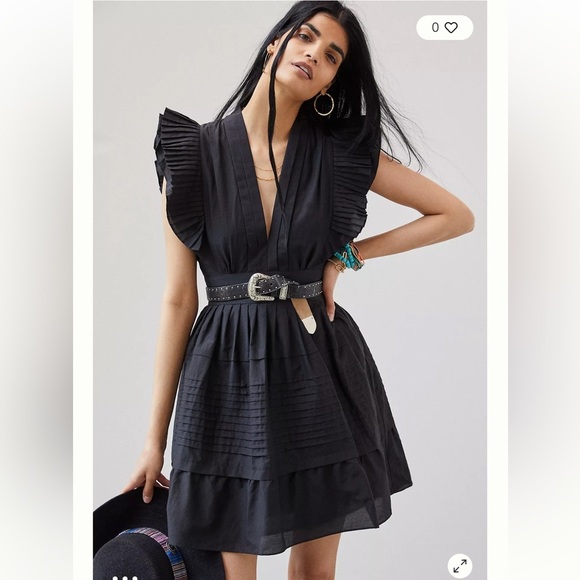 Magali Pascal Ruffled Mini Dress size M-L - Picture 1 of 12